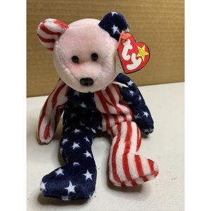 Vintage Ty Beanie baby Spangle Pink face With Tag Born June 14, 1999